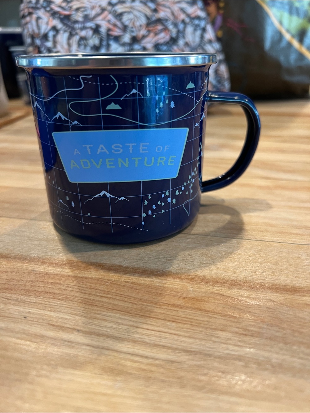 A Taste of Adventure Deep Navy Enamel Mug